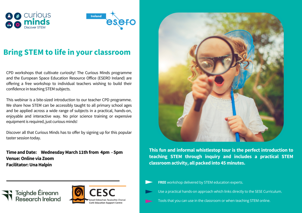 curious mindsesero taster workshop poster cesc 