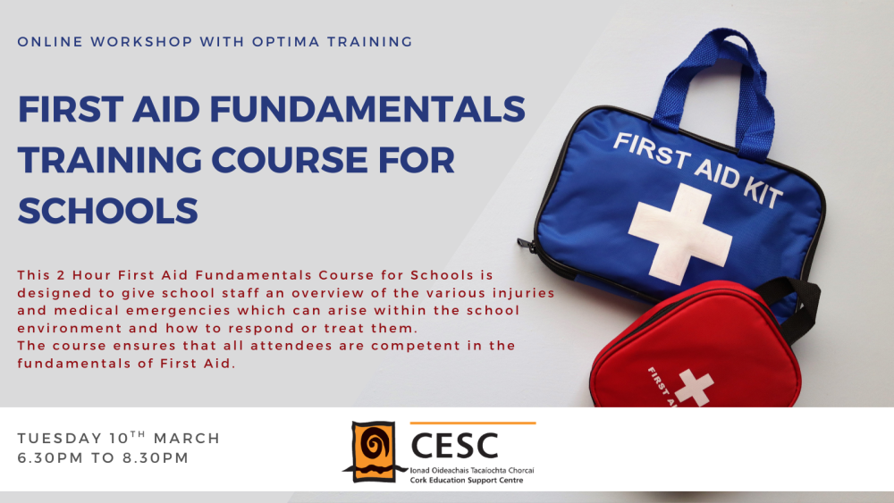 first aid fundamentals training courses for schools march 2026